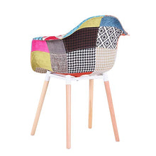 EGOONM Set di 2 sedie, Poltrona Patchwork, Sedia da Pranzo, Sedia da Reception, Sedia in Stile Nordico, Adatta per Soggiorno, Sala da Pranzo (Rosso-A5)