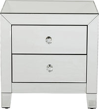 Kare Luxury Comò con 2 Cassetti, Bianco (Argento), 50 x 49 x 41 cm