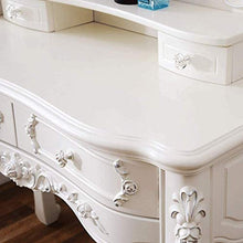 HLZY Scrivania Vanity per Camera da Letto Tavolino Moderno condimento in Legno massello Camera da Letto Francese tavolino Semplice Rurale Principessa Piccolo Appartamento Color : Style 1 (80cm)