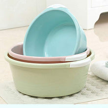 Triamisu Lavabo per Uso Domestico Bacino di plastica Piccolo Piatto Tondo Spesso lavello lavabo lavabo lavabo lavabo Piccolo lavabo - Blu