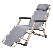 Sywlwxkq Lettino da Giardino Lettino Prendisole in Giardino all'aperto Sedia Pieghevole a gravità Zero Beach Home Lounge Sedie da Giardino reclinabili Portatili Supporta 200 kg Grigio