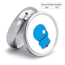 TIANAIS - Contenitore rotondo per pillole, stile Doraemon 412, piccolo contenitore per pillole, compatto e leggero