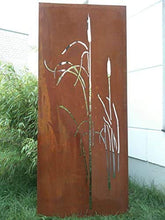 Zen Man 031477-6C - Parete in acciaio Corten da giardino, 2 mm, antiruggine, 20 kg, larghezza 75 x altezza 180 cm