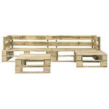 Oushome Set Divani da Giardino con Pallet 4 pz in Legno
