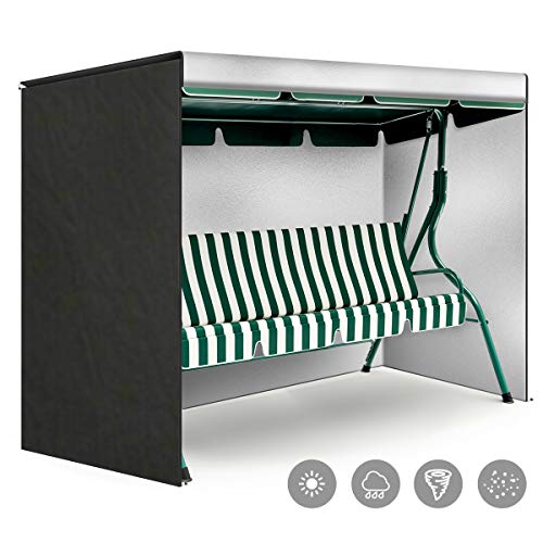 Achort Copertura Altalena 3 Posti Giardino Impermeabile in Poliestere 210D Tessuto Oxford Copertura Dondolo Durevole Utilizzate in Giardini Aperti per Dondolo da Giardino 220 * 125 * 170cm