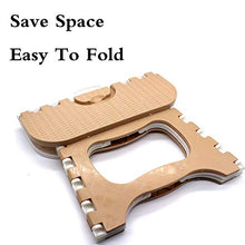 ZXCVB Sgabello Pieghevole,Superficie Antiscivolo,Salvaspazio,Facile da Trasportare,Molto Adatto per Cucina,Bagno E Outdoor,Adulti E Bambini Possono Usare,Beige