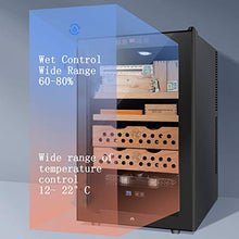 BLLXMX Humidor Armadio, Struttura Autoportante con Porta in Vetro, Controllo Dell'umidità 60% -80% 11-22 Gradi di Controllo della Temperatura