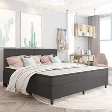 SKM Letto a Molle Grigio Scuro in Tessuto 200x200 cm (94.55kg)