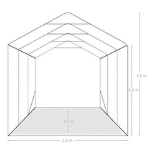 Tidyard Tenda Capannone Garage Deposito Impermeabile Verde,Tendone Capannone Deposito Impermeabile in PE,Tenda Gazebo Deposito Impermeabile Tebda Carage 1,6x2,4 m/2,4x3,6 m