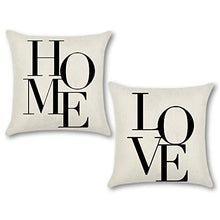 Artscope Set di 2, Federe per Cuscini Divano Poliestere Biancheria Gettare Decorativo Caso Federa Cuscino Divano Auto Home Decor 45 x 45 cm (Love Home)