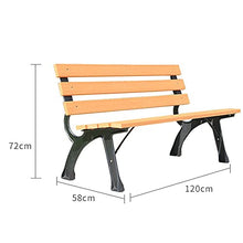 GaoF Panca con Schienale per terrazza Parco Giardino, Panca per Il Tempo Libero da Esterno 2-3 posti Seduta in Metallo ghisa, Sedia Portico in Legno plastica Resistente agli Agenti