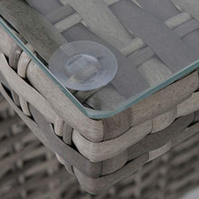 Outsunny Salotto da Giardino Set 3 Pz con 2 Divani da Esterno e 1 Tavolo da Giardino in Rattan Sintetico Grigio