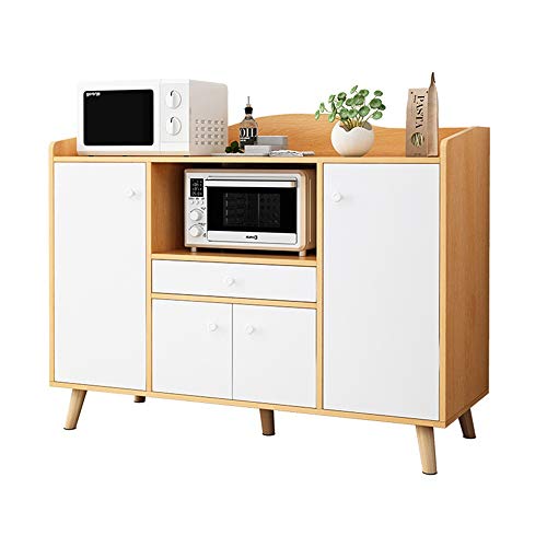 LULUVicky in Piedi Bagagli Petto Buffet Credenza Serve Governo di immagazzinaggio con Porte Cassetto Bassa Credenza (Color : Wood, Size : 120x30x96cm)
