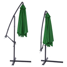 Kingsleeve Ombrellone a Braccio Ø330cm manovella Idrorepellente Alluminio Parasole Giardino Verde