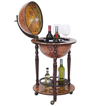 Mini Bar portabottiglie Carrello con Ruote mappamondo HWC-T874 Elegante
