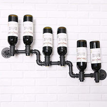 LHQ-HQ Wine Holder Wine Rack Ferro battuto a Parete Wine Rack Sicuro e Stabile Antiscivolo Holder Wine Rack Decorazione Domestica Vino Bagagli - 6 Bottiglie