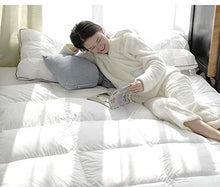 Bedtang - Materassino imbottito in cashmere tatami, portatile, pieghevole, in velluto, 90 x 200 cm, colore: bianco