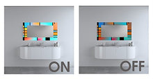 Ccretroiluminados Lineas de Colori Specchio da Bagno Retro Illuminazione, Acrilico, Multicolore, 80 x 5.3 x 60 cm