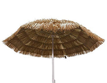 Si.trade s.r.l. Ombrellone Spiaggia in Paglia Tropicale Stile Hawaii Rafia Sintetica Ecrù Chiaro 190 cm - 43955