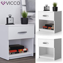 Vicco Comodino Pepe Bianco Tavolo da Notte Comò Cassone