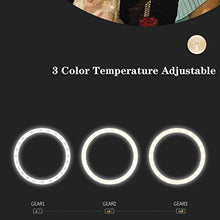 Y DWAYNE Specchio per Trucco 6In Vanity con Supporto in bambù Naturale, Specchio per Trucco da Viaggio a LED a 3 Colori dimmerabili, Specchio per Trucco da Barba con Rotazione 90