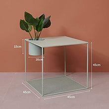 Comodino LHY- Comodino in metallo a forma di comodino, semplice e resistente e pratico 45 x 45 x 45 cm.