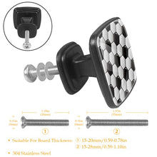 Set di 4 pezzi con maniglia quadrata per armadio da cucina, credenza, cassettiera, cassettiera, con viti, per cucina, comò, armadietto, bagno, armadio, calcio di calcio, colore: nero e bianco