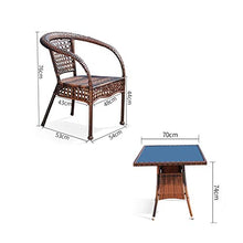 HLZY Tavolo in Vimini in Rattan mobili in Patio e Set s Mobili da Giardino in Rattan Set Patio Mobili da Giardino Conservatorio Set da tavola da Tavolo con Conversazione tavolino da caffè in Vetro