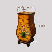 Ryyland-Home Cassettiera American Country Style 7 cassetto Governo di Legno Cassettiera Camera Petto (Color : Yellow, Size : 45x36x85CM)