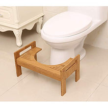 LZL Sgabello WC Sgabello da Toilette di bambù Regolabile Sgabello da Bagno Portatile Che assorbe l'altezza dell'urnario per Bambini e Adulti Vasino Tozzo (Color : Brown, Dimensione : Conventional)