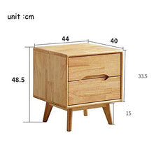 MMWYC Comodino in Legno massello Esternamente Inclinato unità Tabella Bagagli Sostegno Doppio cassetto Laterale for Il Salone/Camera da Letto/Studio