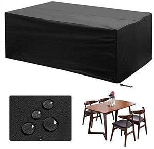 N / A mobili in Rattan coperture mobili da Giardino Giardino Giardino Coperto Copertura Impermeabile parapolvere mobili da Giardino mobili da Giardino (Colore, Nero, Dimensione, 160x130x90c.