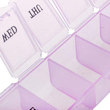 2pcs settimanale pillola organizzatore 7 giorni viaggio medicina scomparti stoccaggio vitamina rosa 1pcs