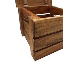 Xingshuoonline Set di 2 scatole portaoggetti in Legno Massiccio Riciclato 48 x 40 x 35 cm