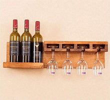 Wine Rack, Wine Rack 3 Bottiglie solido legno for il vino Rack a parete Bottiglia di vino Holder calice della mensola del supporto Fiore cremagliera del banco WTZ012