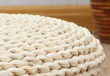 Cuscino Tatami Pouf Rotondo in Paglia Naturale Cuscino in Paglia futon Corn bay Window Pad Yoga Cuscino Fumante Stuoia Tessuta a Mano per la Decorazione Domestica-30x30cm