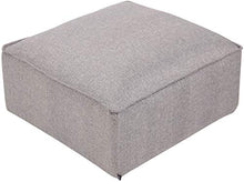 CLP Pouf Cuscino da Terra Nantes in Velluto O Stoffa I Puff Poggiapiedi Design Rettangolare con Piedini I Altezza 30 CM, Colore:Grigio, Materiale:Stoffa