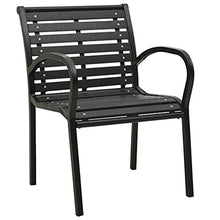vidaXL 2X Sedie da Giardino Classiche Sedute Poltroncine con Braccioli Ricurvi Robuste Elegante Arredi da Esterno Grigio in Legno e Acciaio