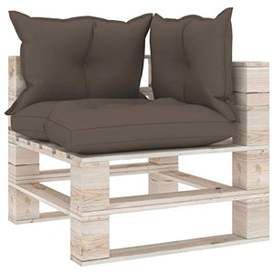 Tidyard 7 pz Set Divani Pallet Modulari Angolari 6 Posti da Giardino Esterno in Legno di Pino con Cuscini,Divano Angolare da Giardino,Divano ad Angolo,Divani da Esterno,Divano Pallet,Divani Modulari