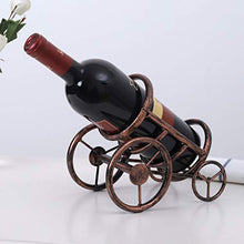 JUSTDOLIFE Scaffale di bottiglia di vino decorativo del supporto del vino della Tabella del ferro del supporto decorativo del vino per la casa