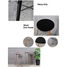 Yxsd Bar in Legno Sgabelli Colazione Pianale da Cucina con Struttura in Metallo e Solid Sedile in Legno sedie da Bar Gambe in Metallo Sgabelli Rovere Moro sgabelli Alti SetIndustrial Style