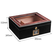 WLMGWRXB Humidor Cedro Finitura Artigianale con igrometro Digitale Frontale e Gel umidificatore