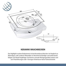 Planetmöbel Set di mobili da bagno per ospiti, lavabo in ceramica, con specchio, 40 cm (antracite)