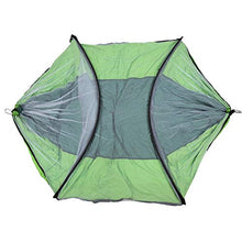 DAUERHAFT Sedia a Dondolo Portatile Amaca ylon Paracadute in Tessuto, per Viaggi in Campeggio all'aperto(Dark Green And Fruit Green)
