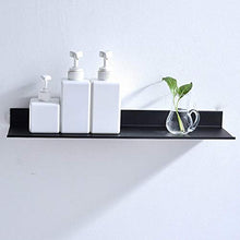 Regun Spazio monostrato per Bagno Nero - Mensola per scaffale in Alluminio Opaco monostrato per Bagno Nero(30cm)