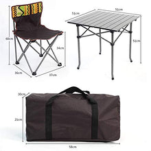 AKEFG Tavolo da Esterno Pieghevole e Set da Spiaggia, tavoli da Campeggio e sedie da Picnic Portatili Set da Giardino da Giardino Tavolo da Picnic Portatile Addensato