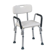 Teqler ® T-135303 sedia da doccia, sgabello da bagno, sedia da doccia per persone bisognose di cure, sedia da doccia regolabile in altezza, 38-45 cm