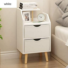 MMWYC Comodino Camera da Letto della Famiglia Assemblea Locker Doppio pompaggio Addensare da Terra Multifunzione Storage Box Studio (Color : White)