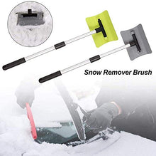 QTWW Pala da Neve Regolabile per Auto 2 Pezzi - Strumento di rimozione efficiente, Pala da Neve da Giardino telescopica Staccabile, Verde
