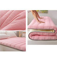 QXTT Materasso Letto Futon Matrimoniale E Singolo Pieghevole E Arrotolabile Materassi da Terra Alto 4cm Natural Latex Futon Trapuntato Salvaspazio per Campeggio Balconi Picnic,Pink-120 * 200cm